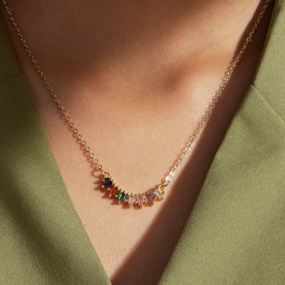 Rainbow Stone Necklace NWT